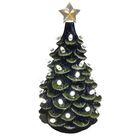 Santa's Workshop 14" NCAA College Team Ceramic LED Christmas Tree By Santasworkshop in West Virginia University | 7" x 7" x 14" | Michaels®